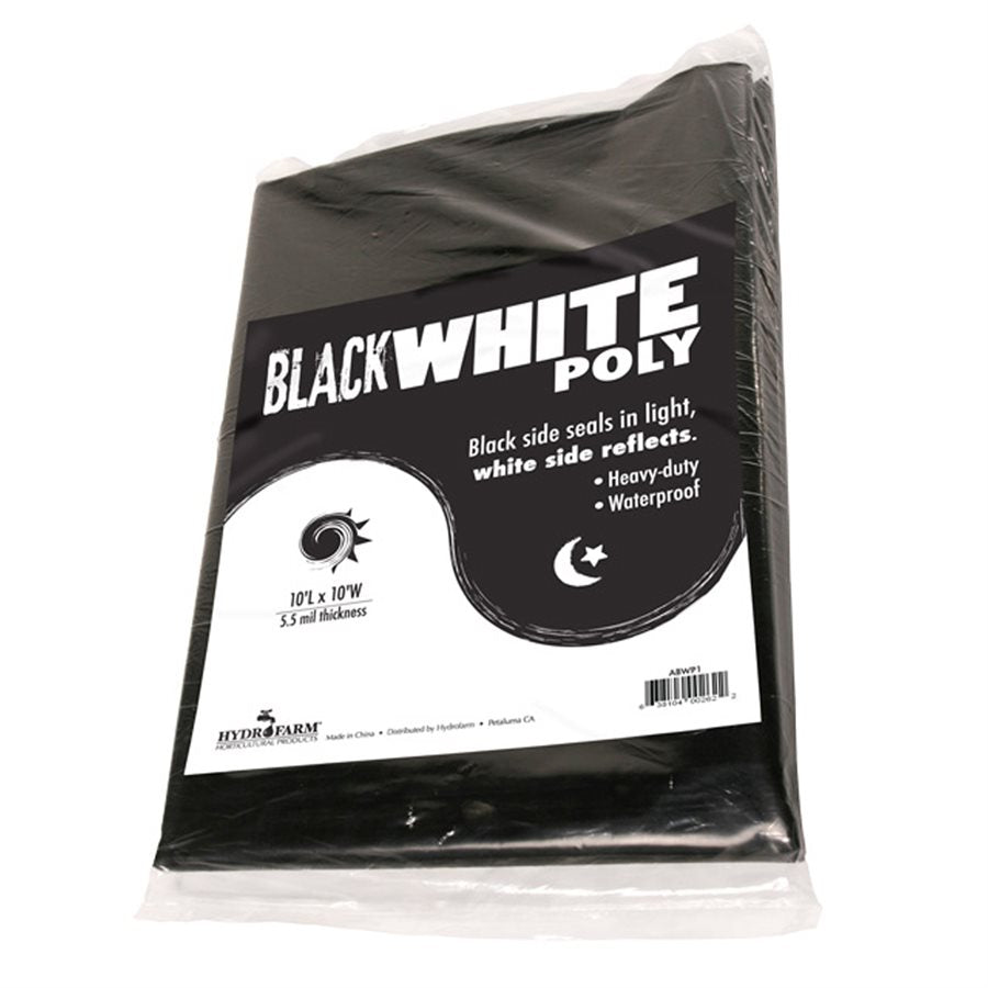 Black & White Poly 10'x10' 5.5 mil - Dutchman's Hydroponics & Garden Supply