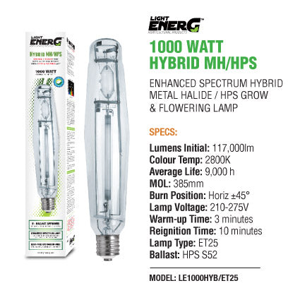 Light Energ - 1000 Watt Hybrid MH/HPS