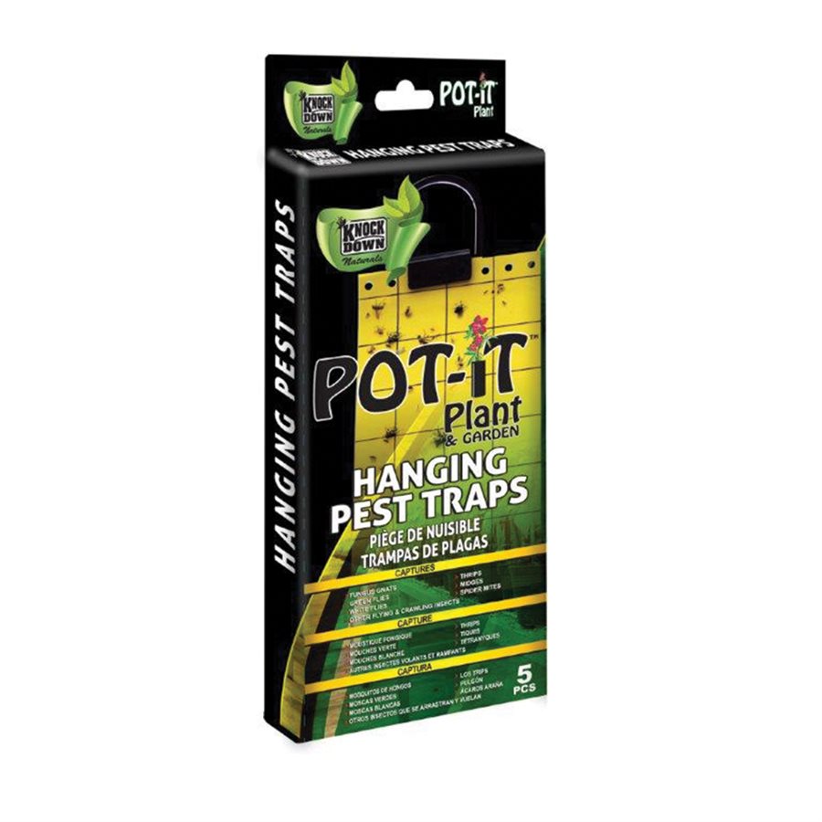 Knock Down Pot-It Hanging Insect Sticky Traps (5PK) - Dutchman's Hydroponics & Garden Supply