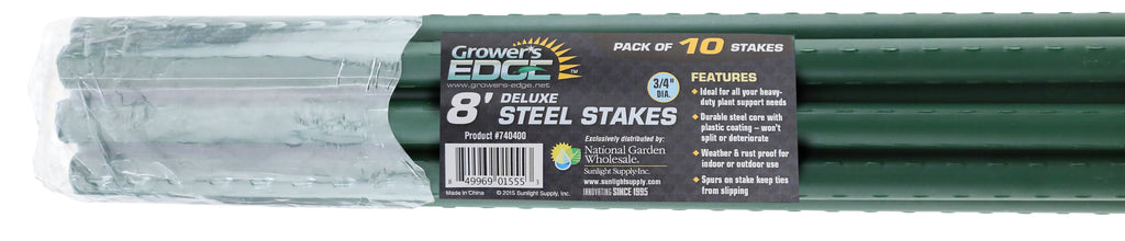 Grower's Edge Deluxe Steel Stake 3/4 in Diameter 8 ft (each) - Dutchman's Hydroponics & Garden Supply