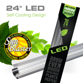 SunBlaster 24" Prismatic Lens LED 24W 6400K HO Strip Light - Dutchman's Hydroponics & Garden Supply