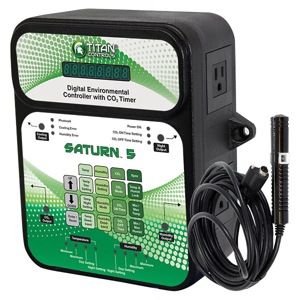 Titan Controls Saturn 5 - Digital Environmental Controller w/ CO2 Timer - Dutchman's Hydroponics & Garden Supply