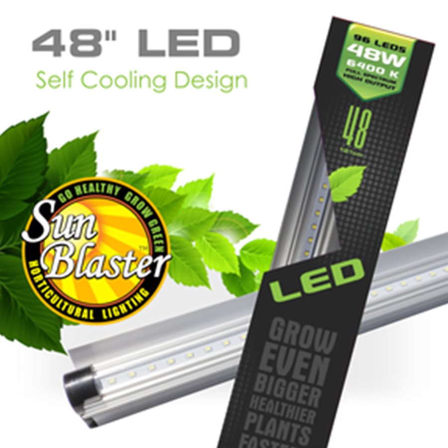 SunBlaster 48" LED Light Strip HO 6400K 48W - Dutchman's Hydroponics & Garden Supply