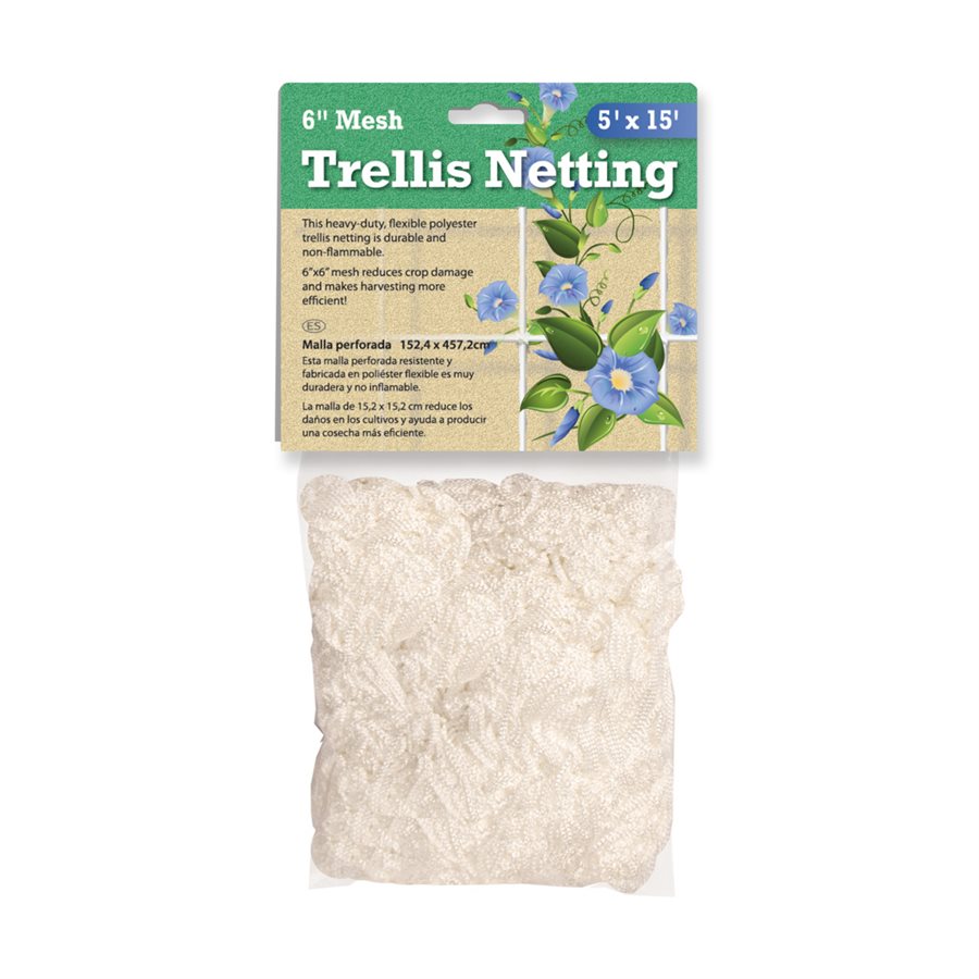 Trellis Netting 5x15, 6" mesh - Dutchman's Hydroponics & Garden Supply