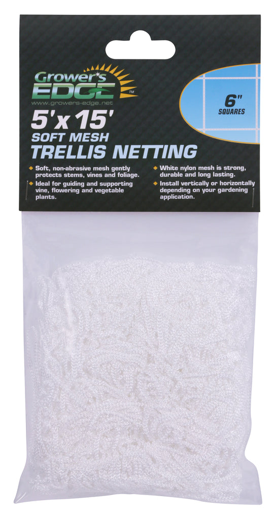 Soft Mesh Trellis Netting 5x15 (6") - Grower's Edge