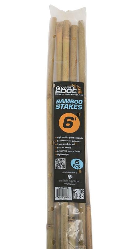Grower's Edge Bamboo Stakes 6 ft (6/Bag) - Dutchman's Hydroponics & Garden Supply
