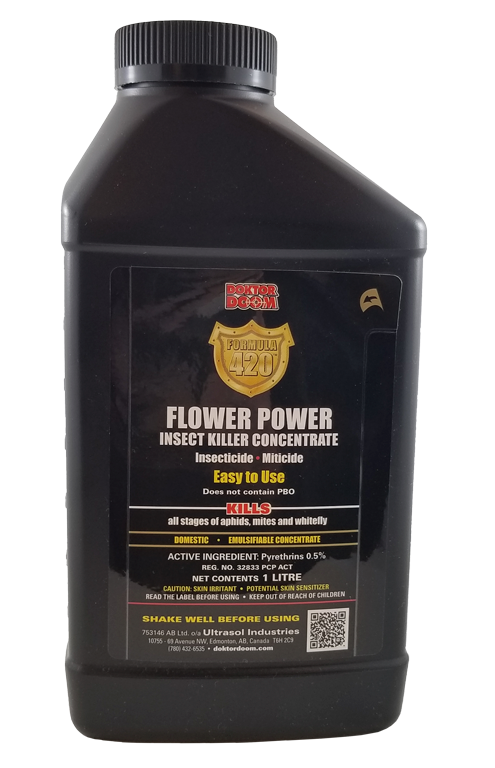 Doktor Doom Formula 420 - Flower Power Insect Killer Concentrate. 1L - Dutchman's Hydroponics & Garden Supply