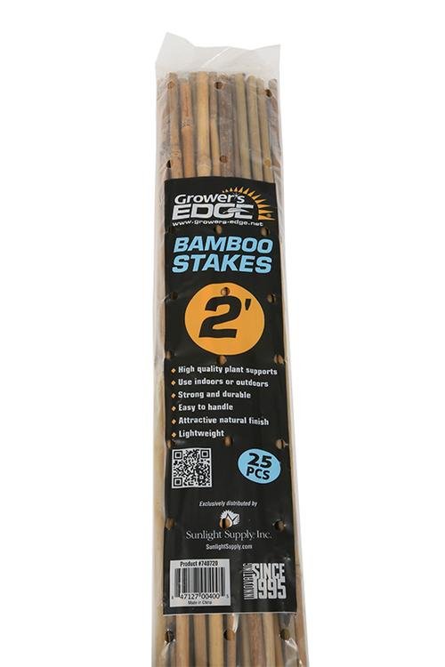 Grower's Edge Bamboo Stakes 2 ft (25/Bag) - Dutchman's Hydroponics & Garden Supply