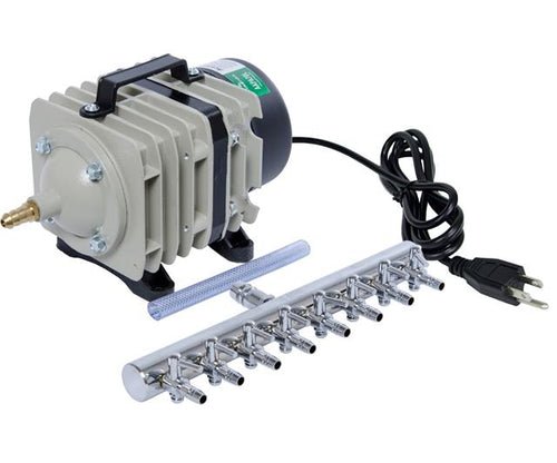 Active Aqua Commercial Air Pump, 8 Outlets, 60W, 70 L/min - Dutchman's Hydroponics & Garden Supply